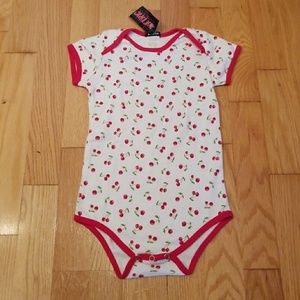 Blest Cherry Print Infant One Piece Romper